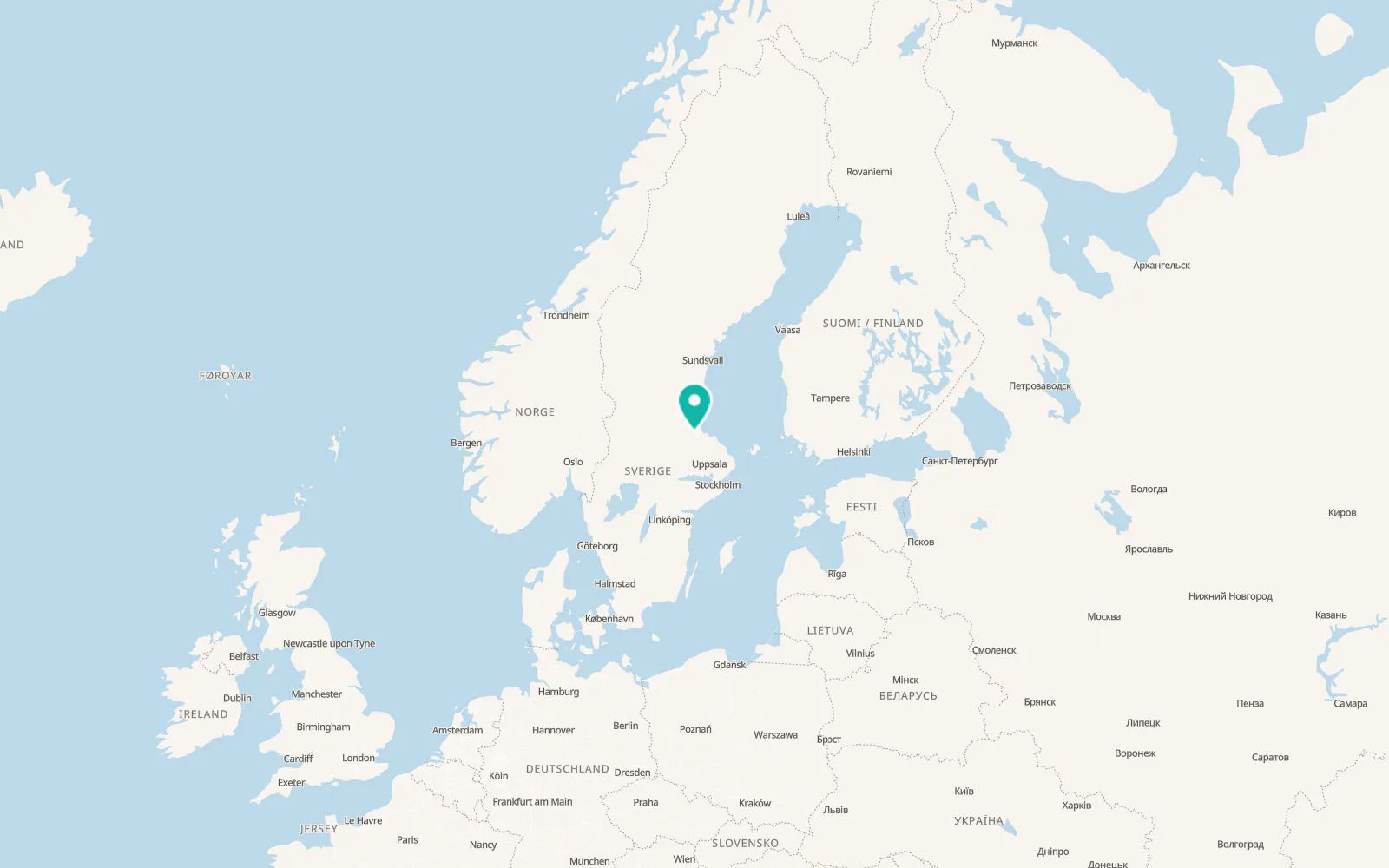 Map of Forsbacka