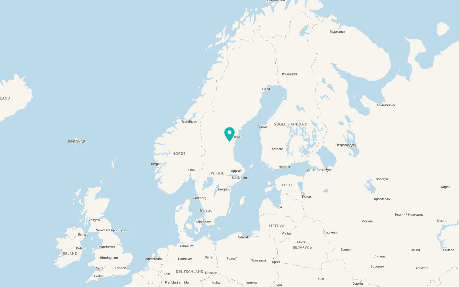 Map of Friggesund