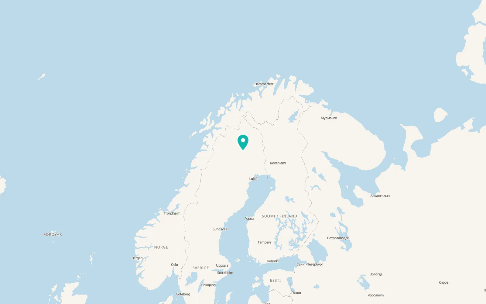 Map of Gällivare