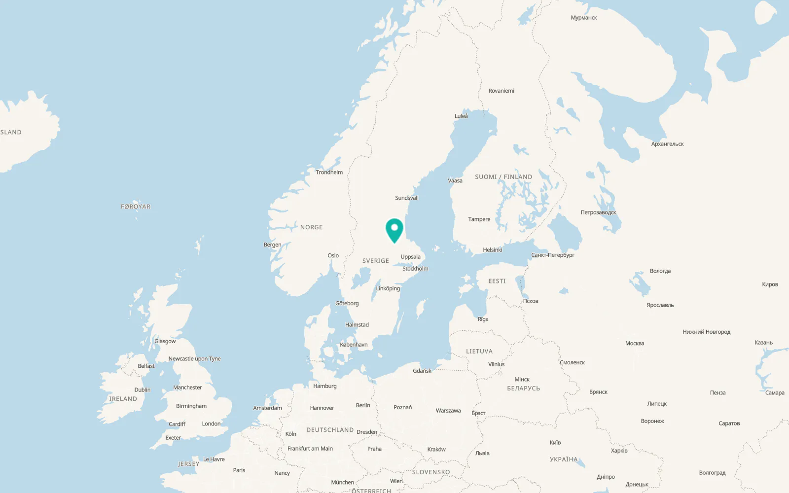 Map of Garpenberg