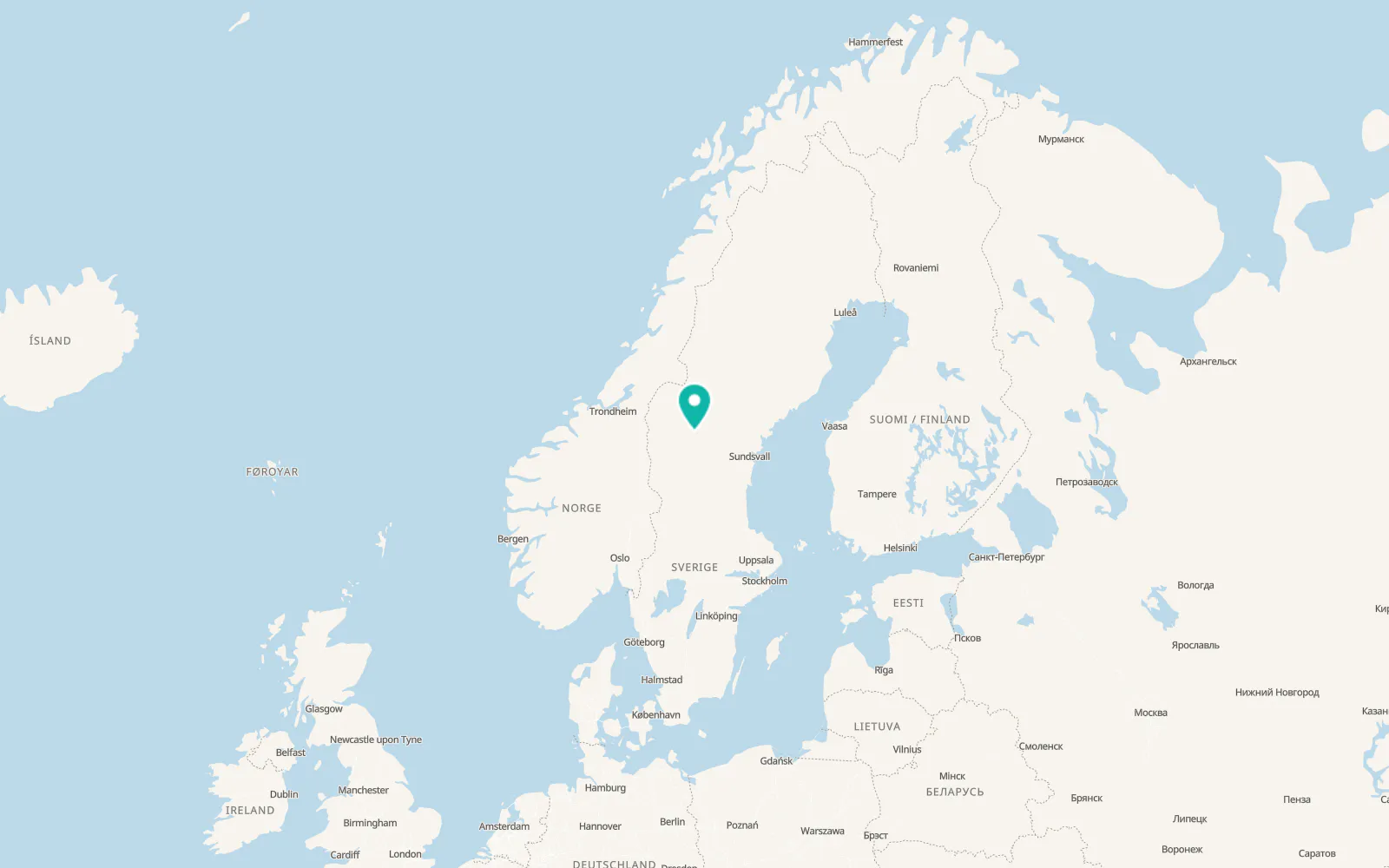 Map of Hackås