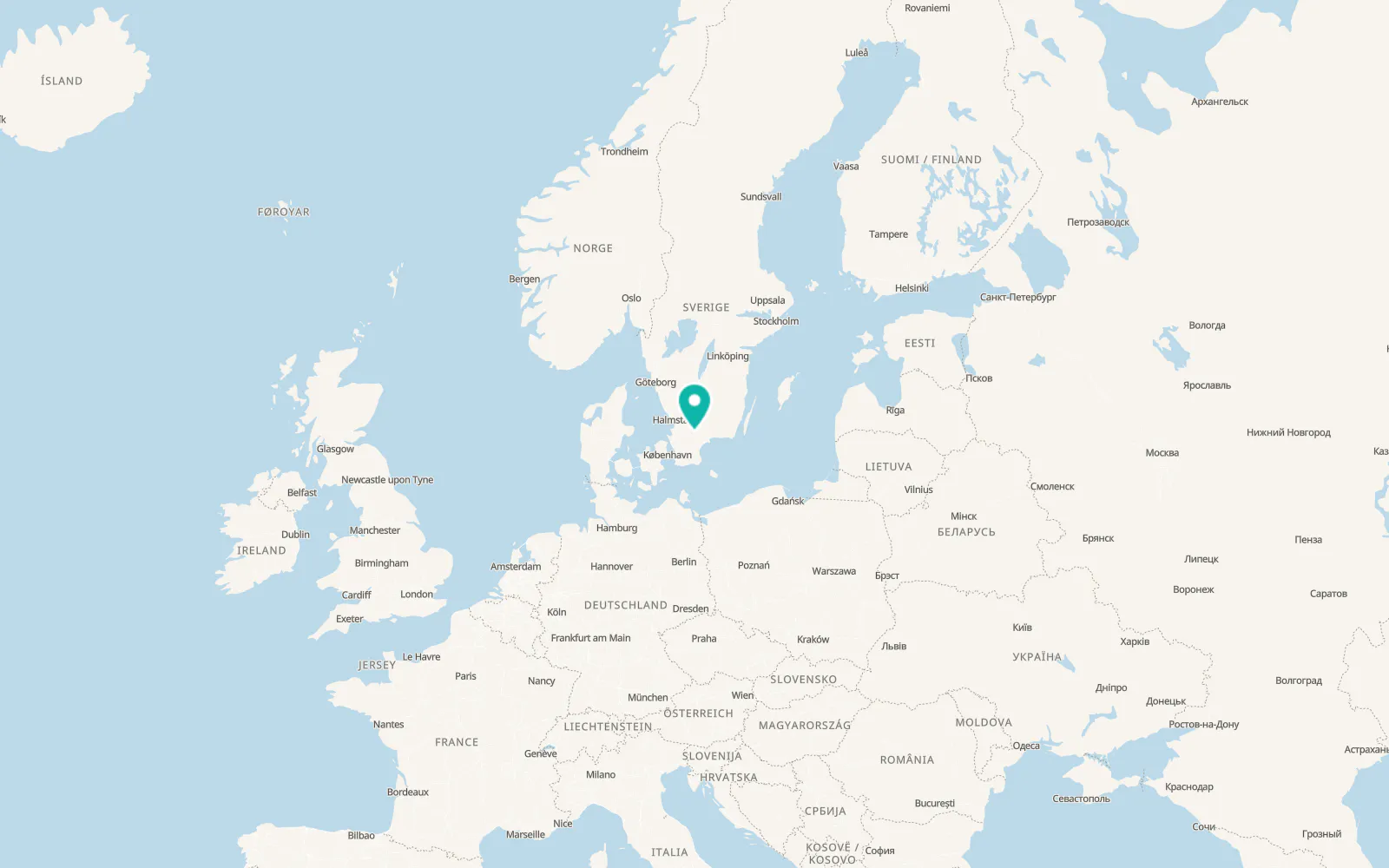 Map of Hästveda