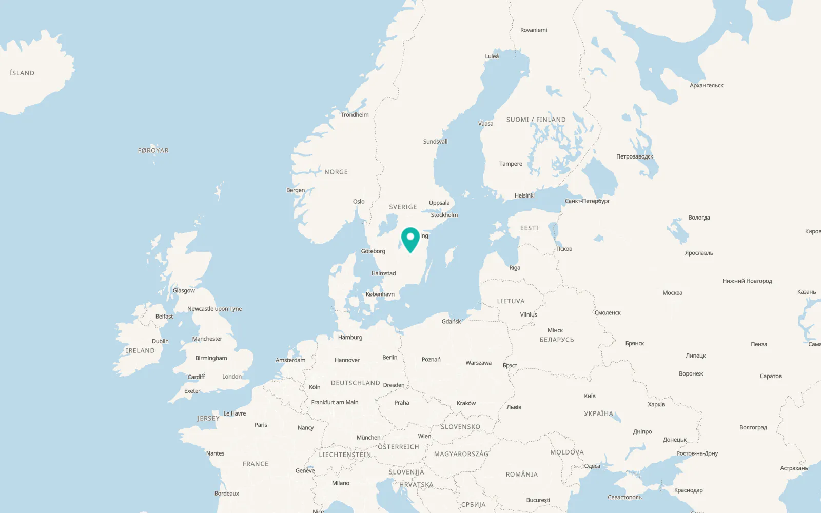 Map of Hällaryd