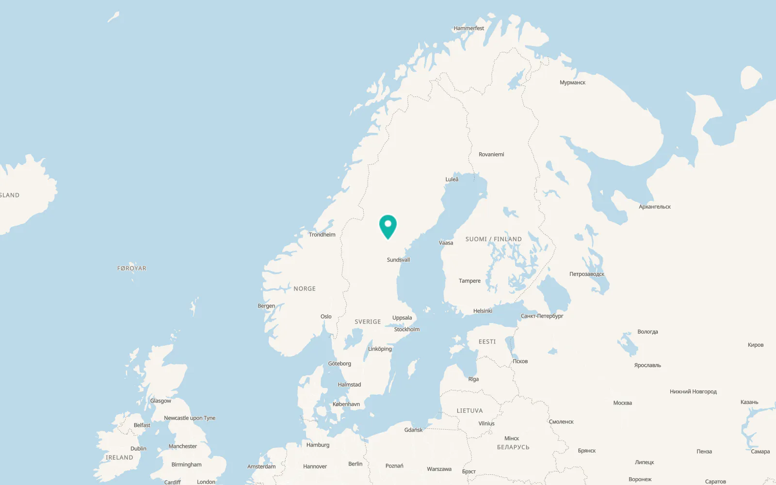 Map of Hammarstrand