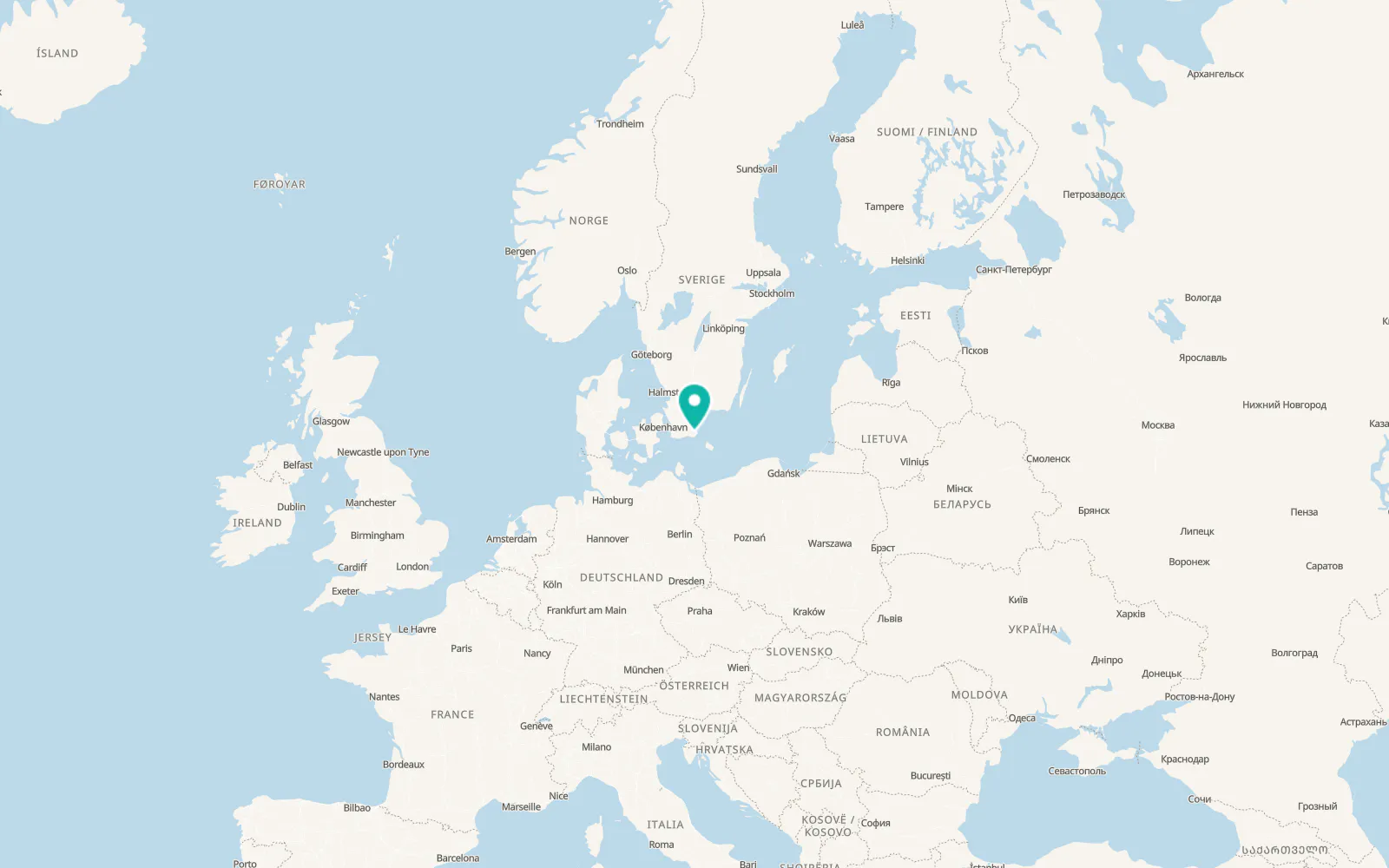 Map of Hammenhög