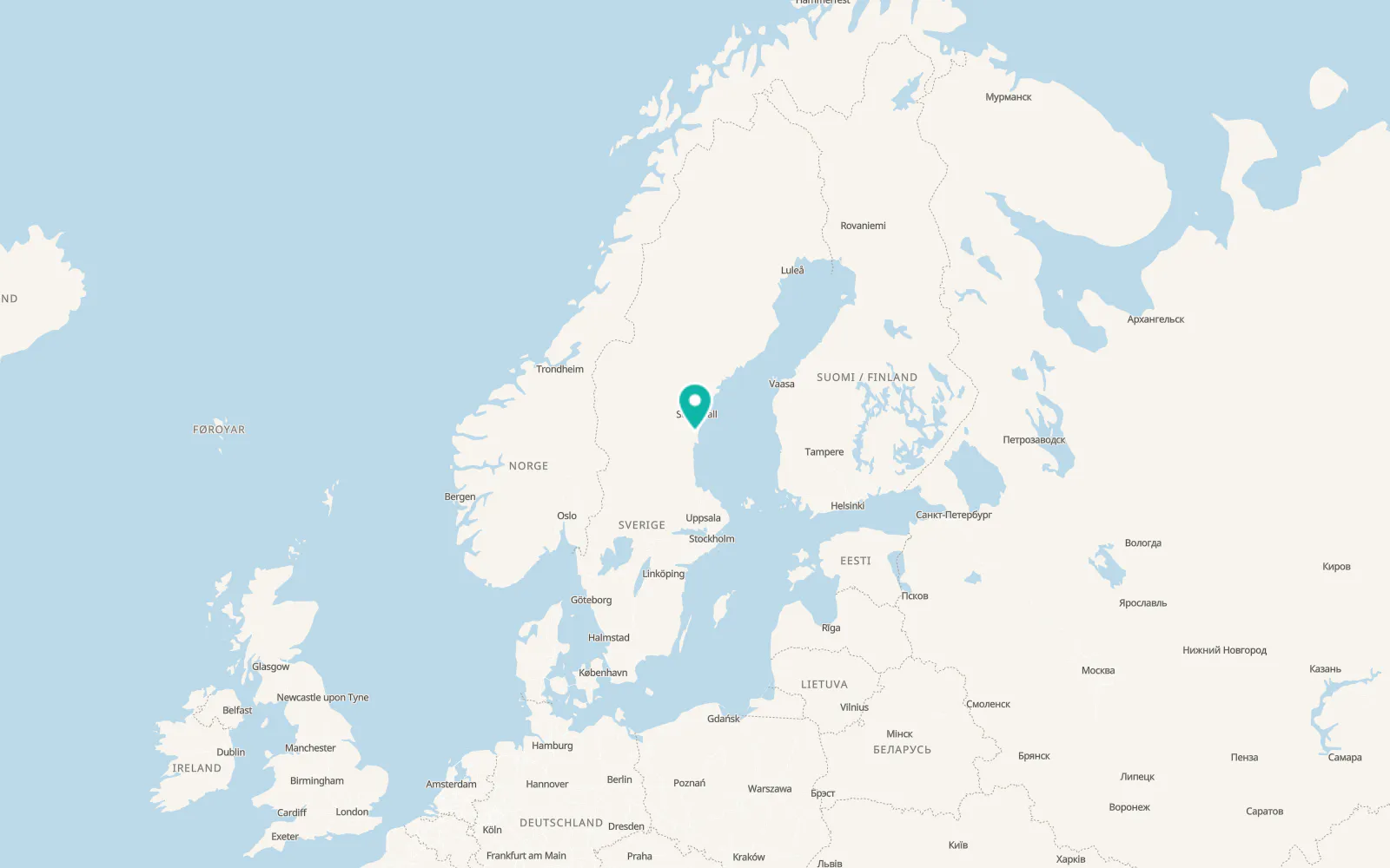 Map of Harmånger