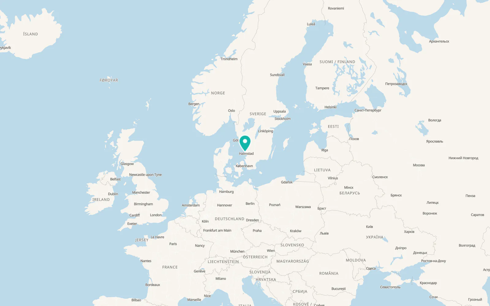 Map of Haverdal