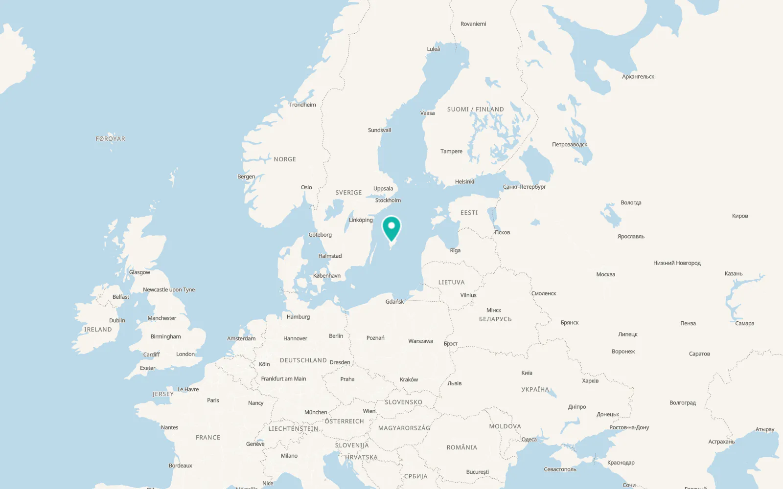 Map of Hemse