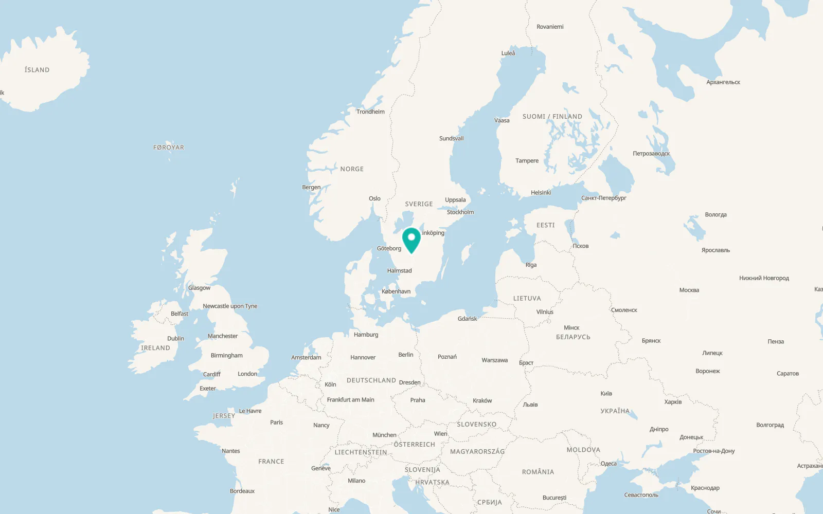 Map of Hillerstorp