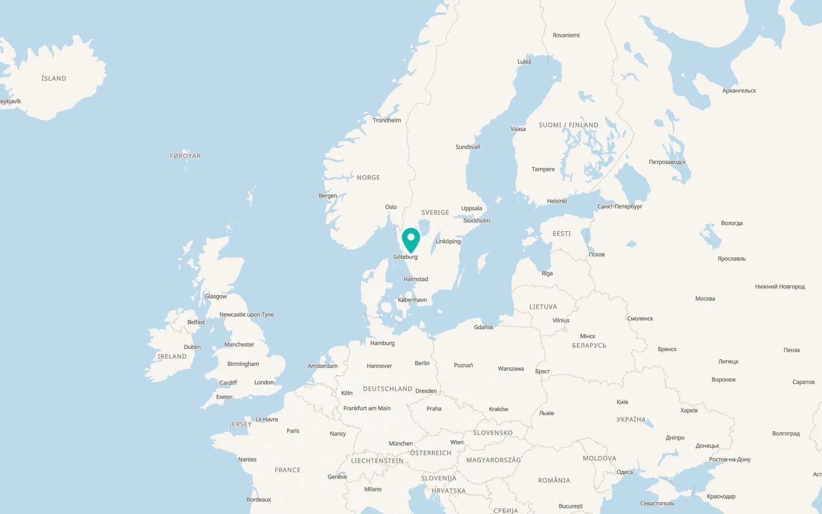 Map of Hindås
