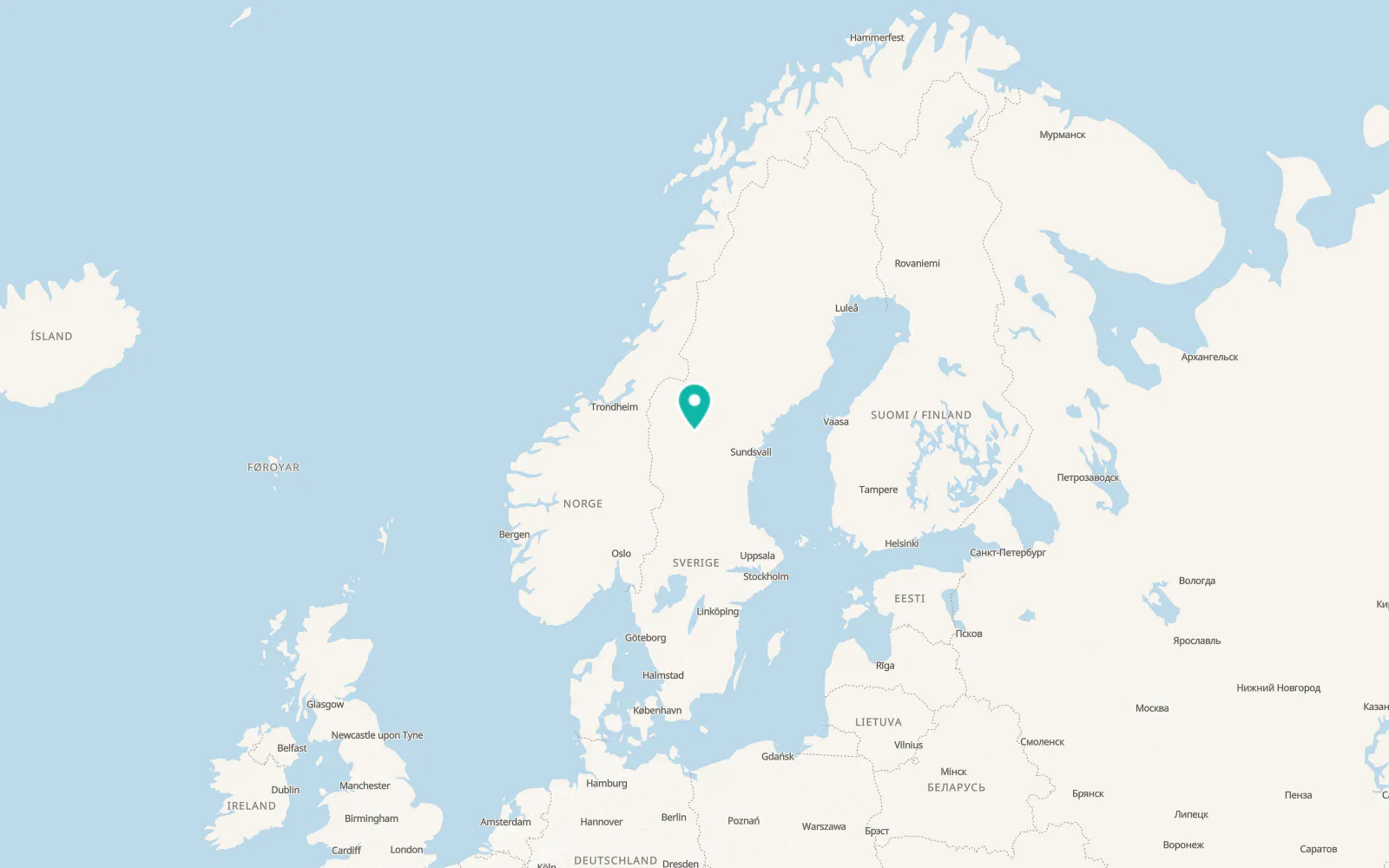Map of Hoverberg