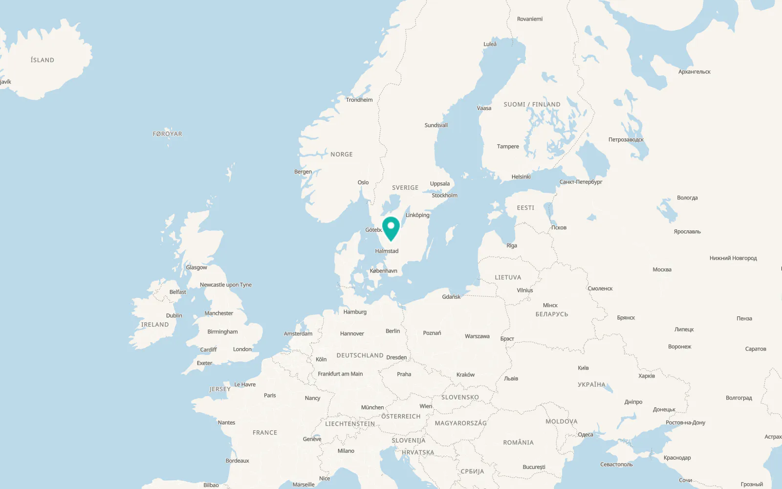 Map of Hyltebruk