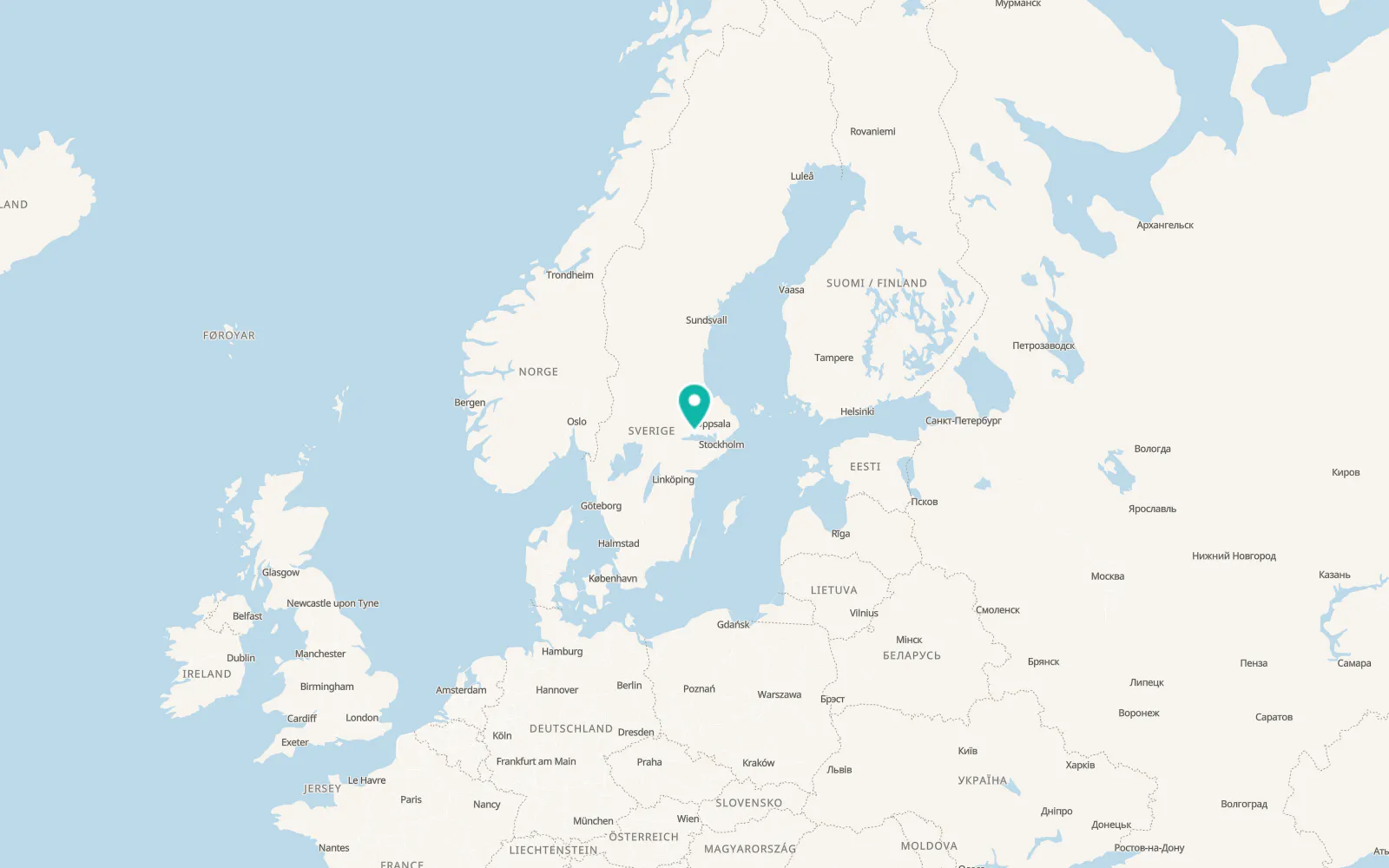 Map of Irsta