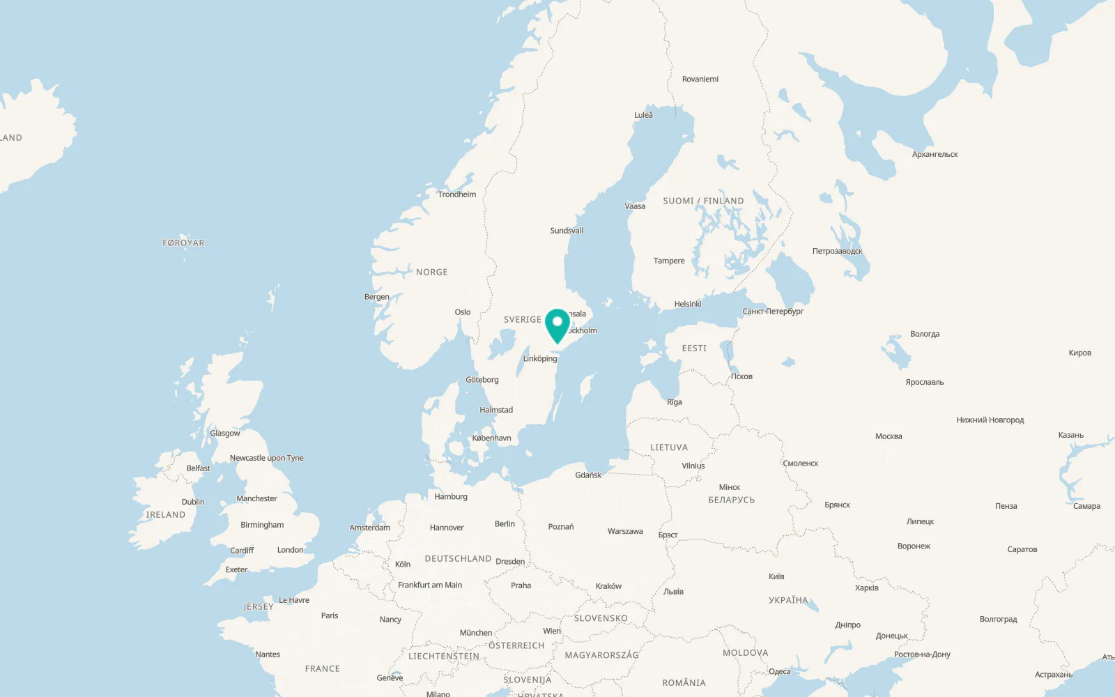 Map of Jönåker