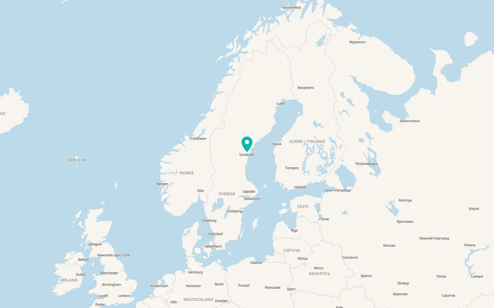 Map of Johannedal