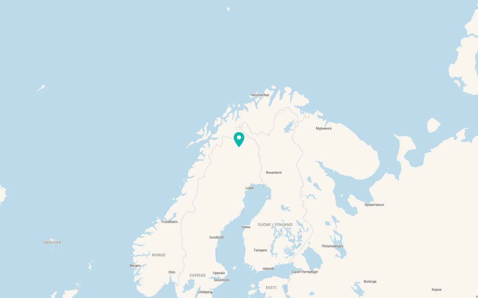 Map of Jukkasjärvi