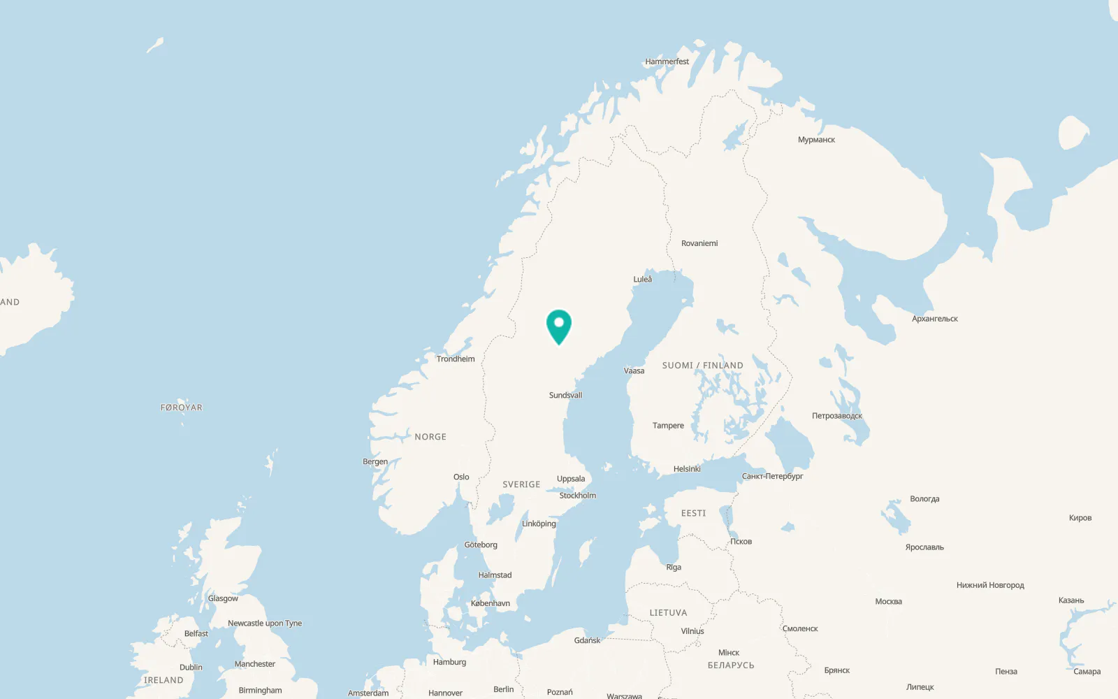 Map of Junsele