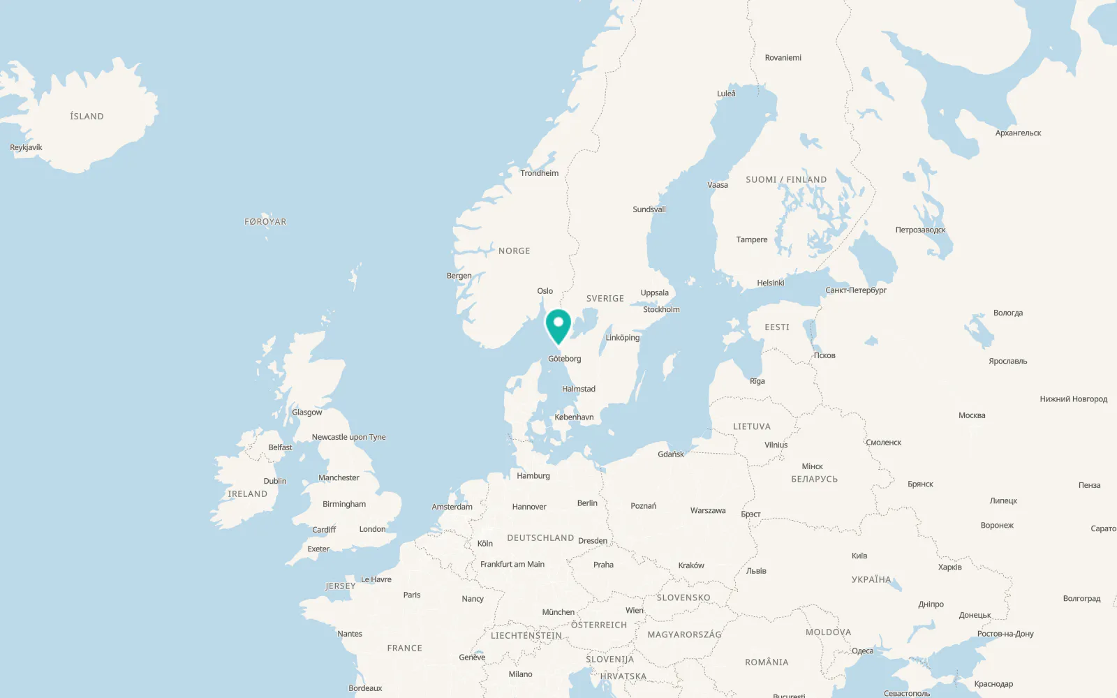 Map of Klövedal
