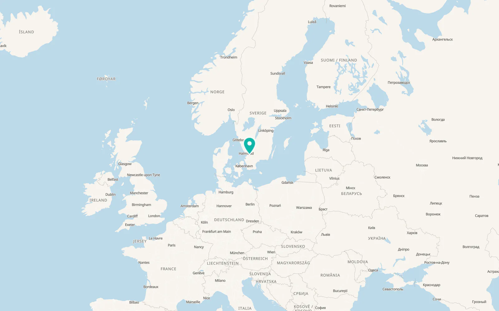 Map of Knäred
