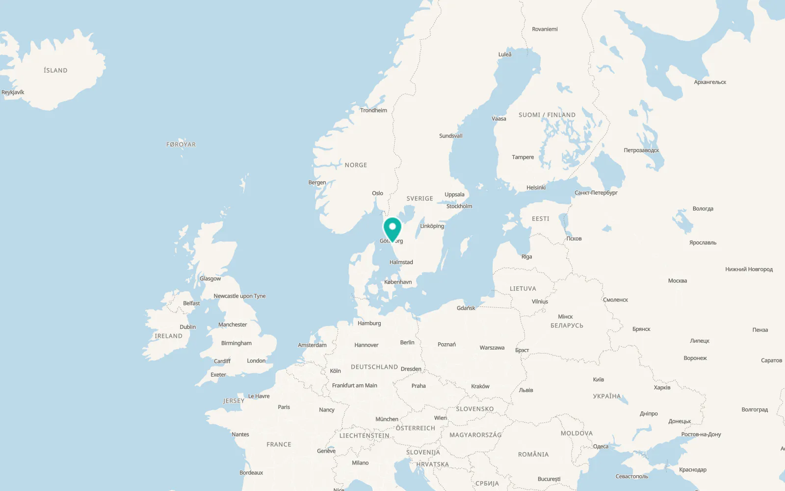 Map of Kungsbacka