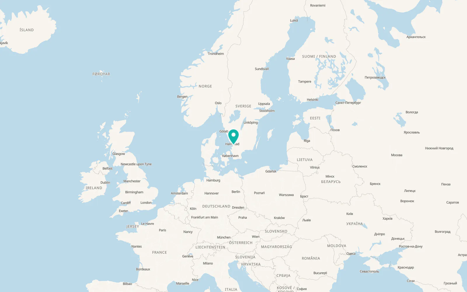 Map of Laholm