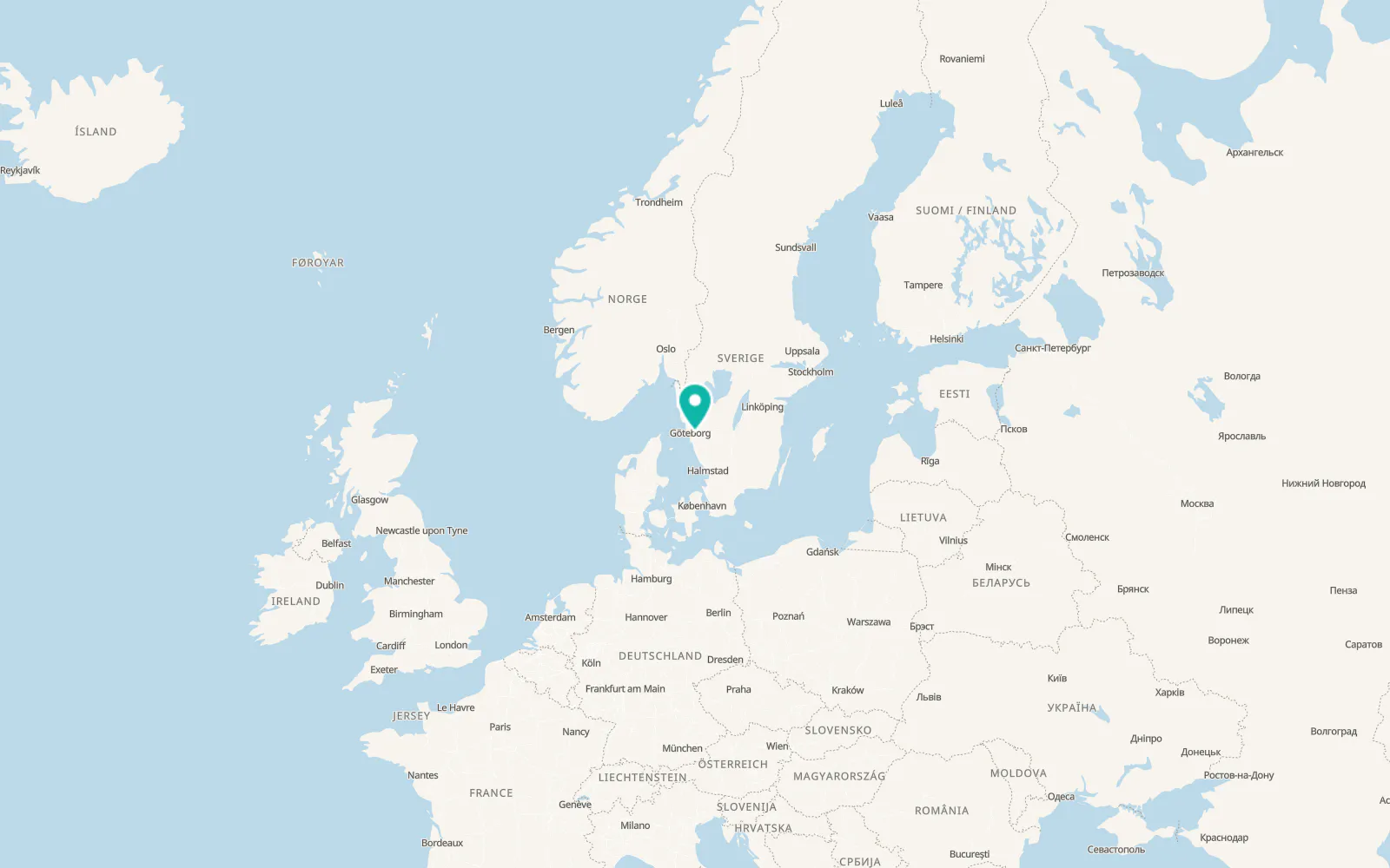 Map of Landvetter