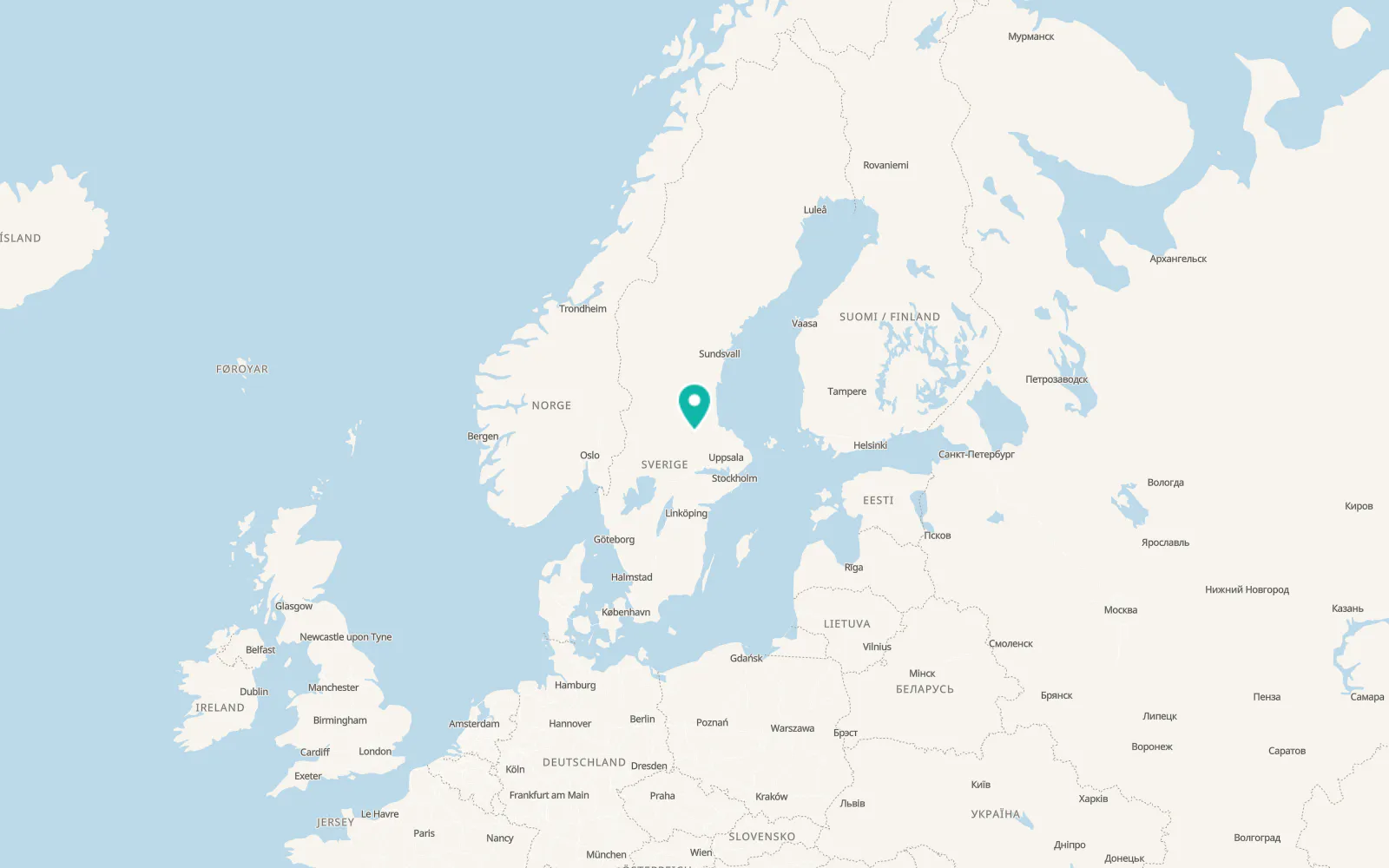Map of Långshyttan