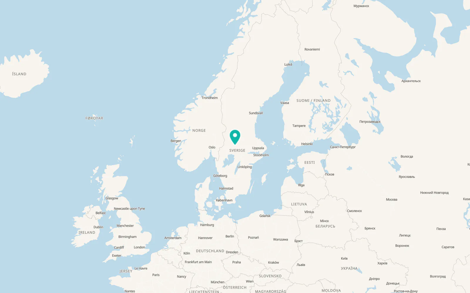 Map of Lesjöfors