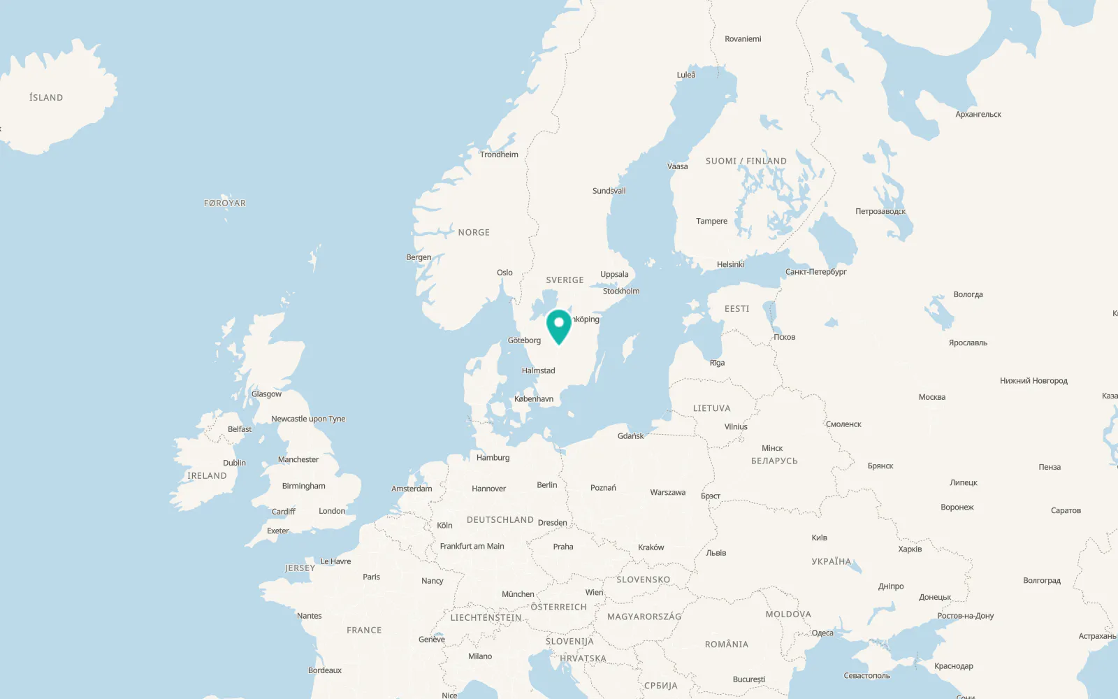 Map of Linneryd