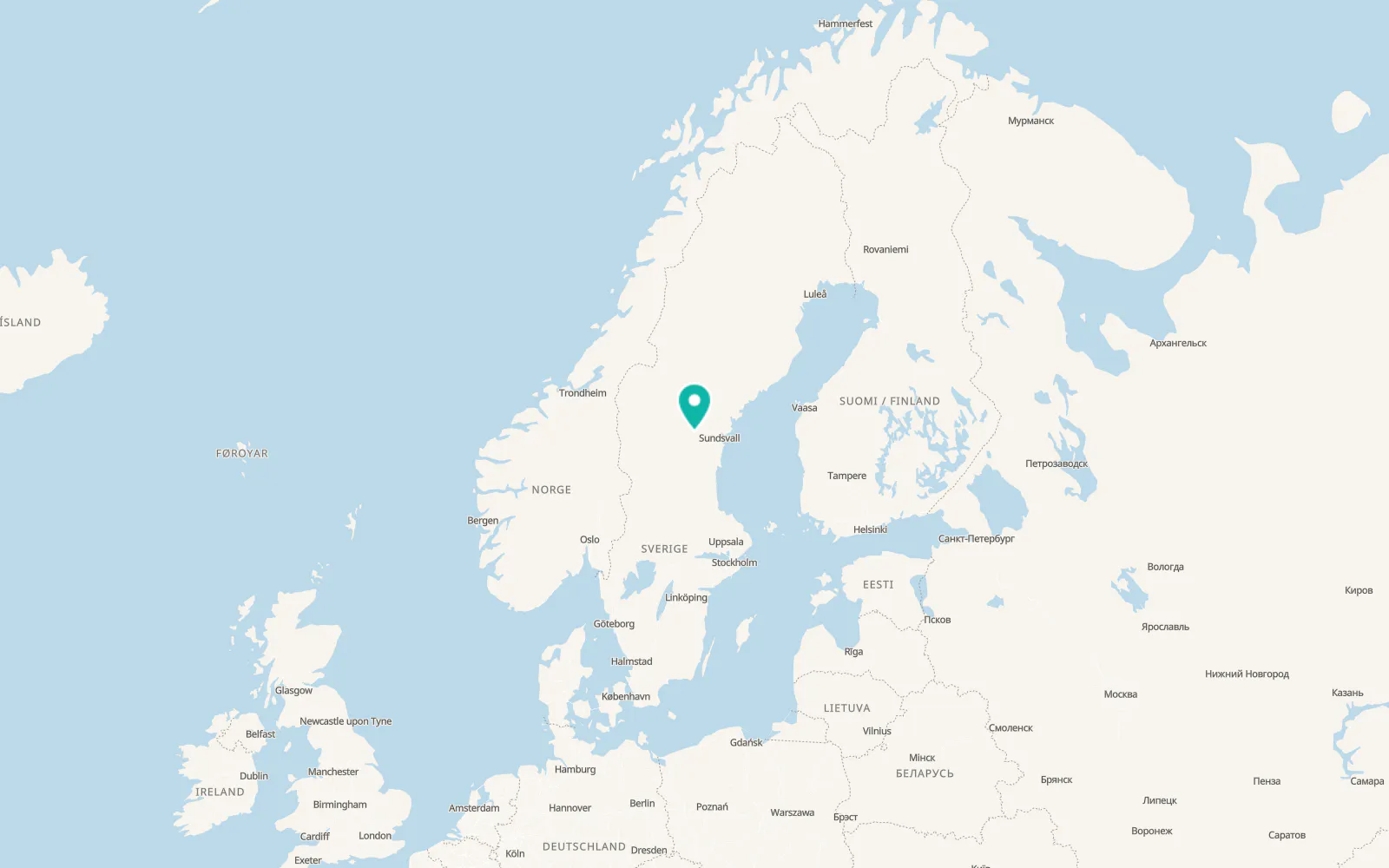 Map of Ljungaverk