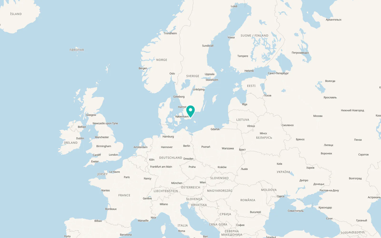 Map of Löderup