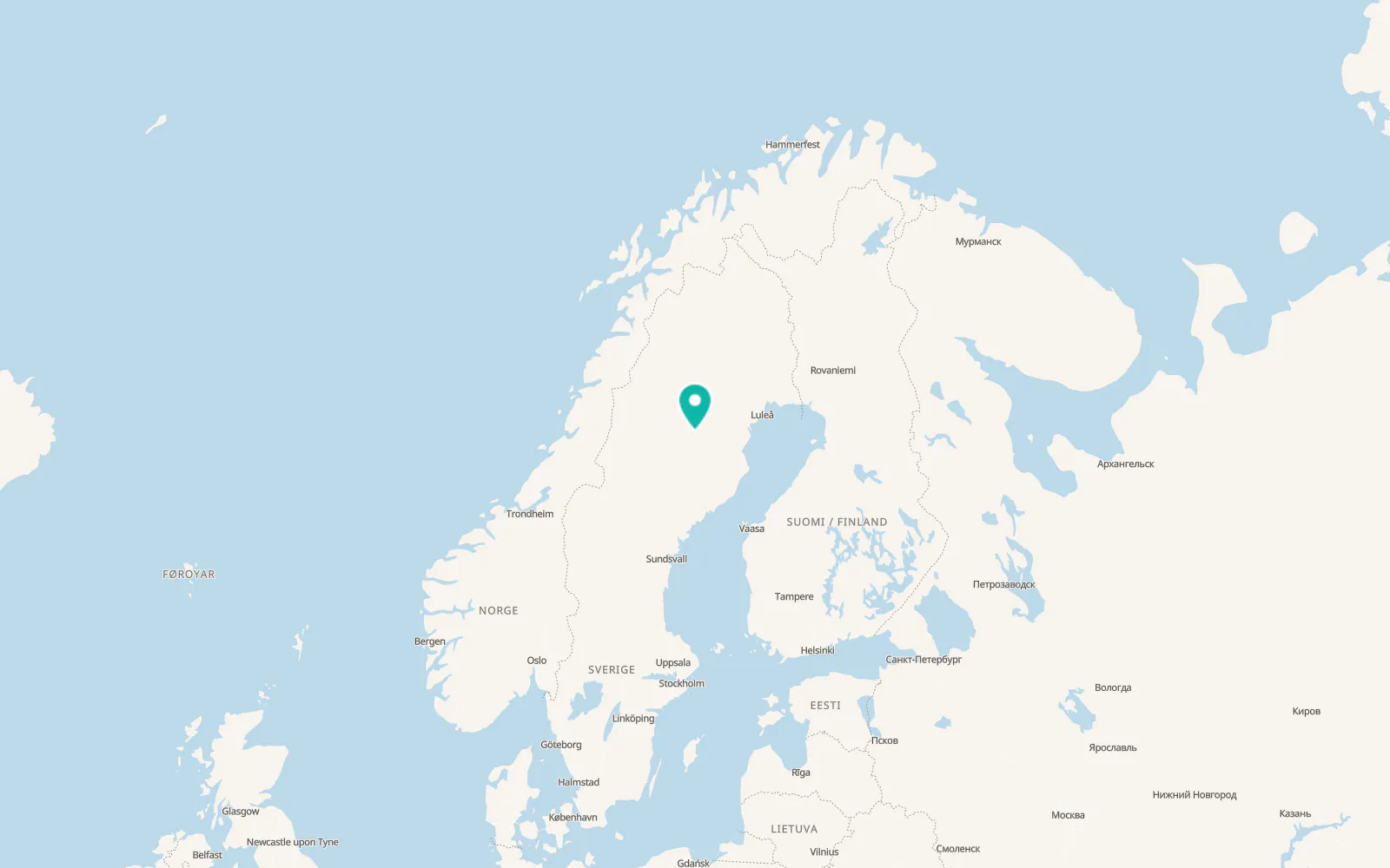 Map of Malå