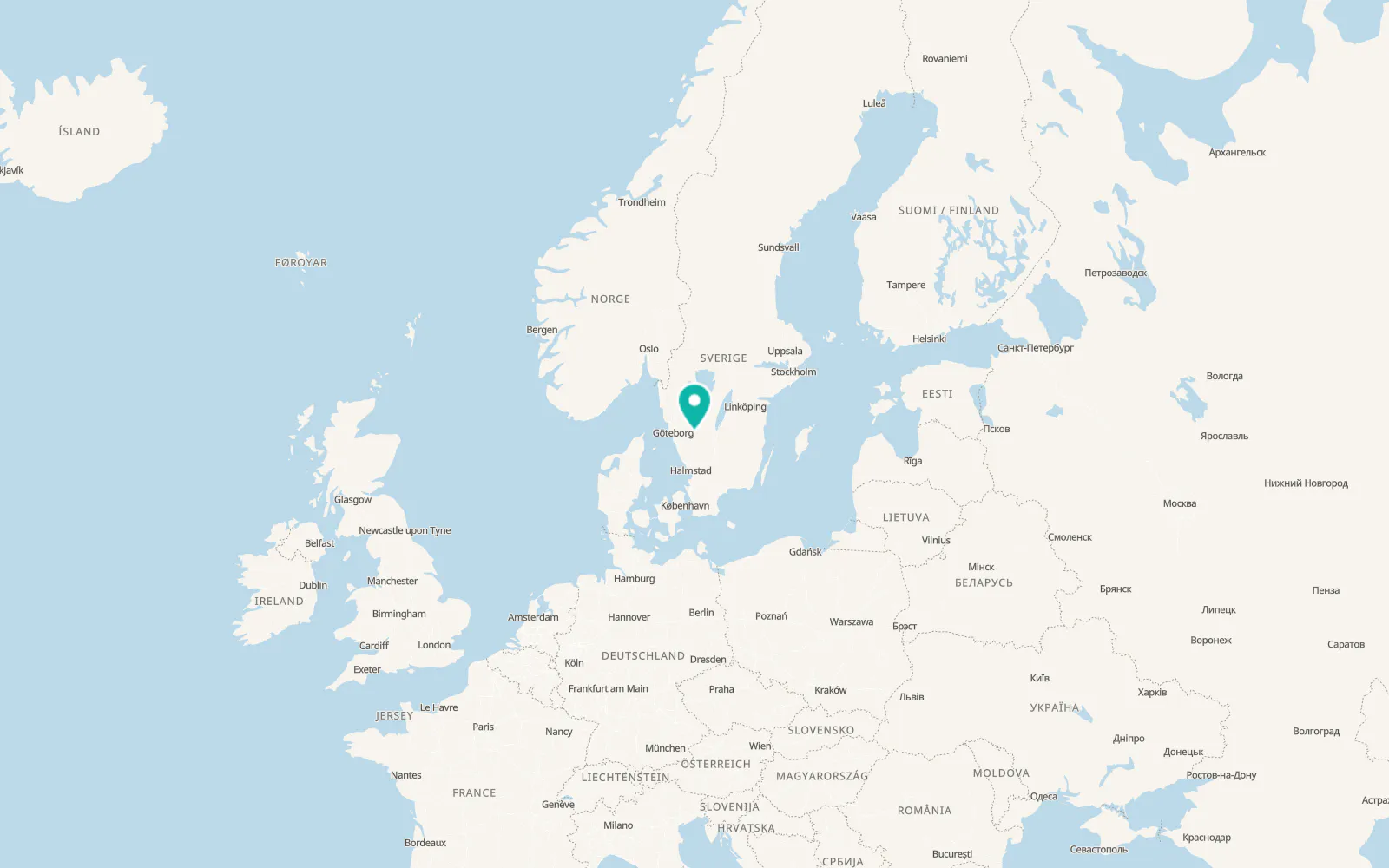 Map of Målsryd