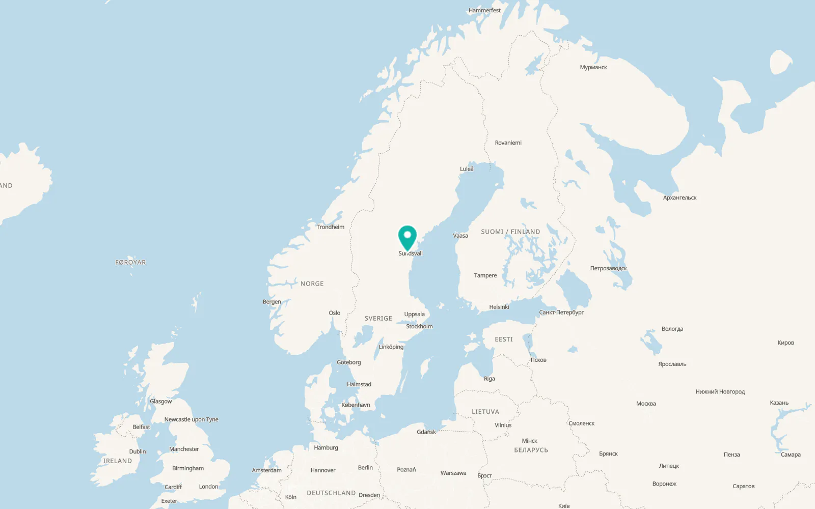 Map of Matfors