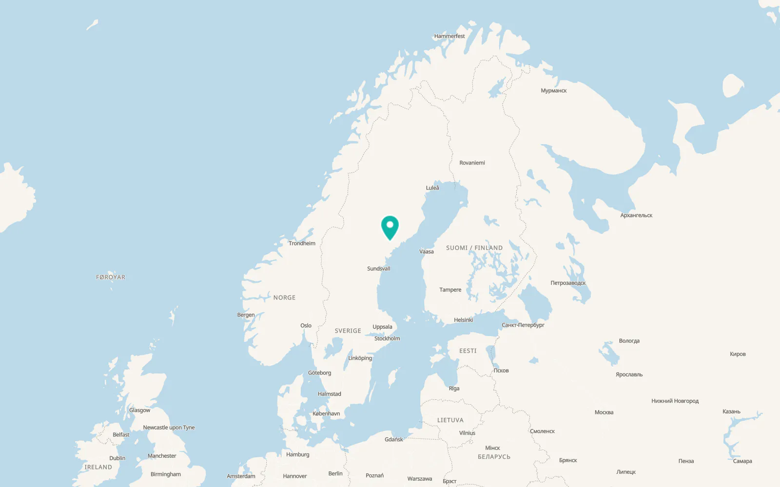 Map of Mellansel