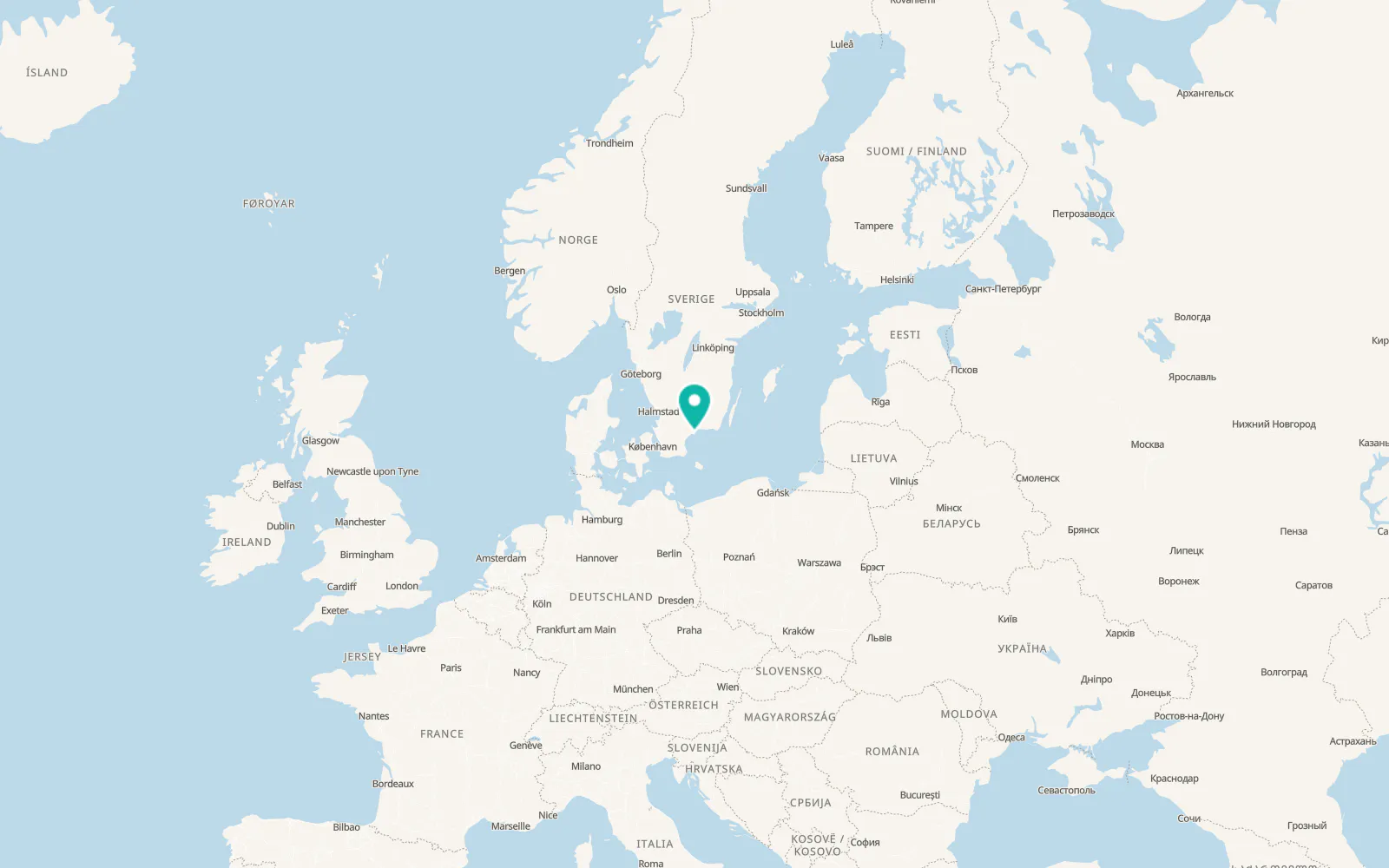 Map of Mjällby