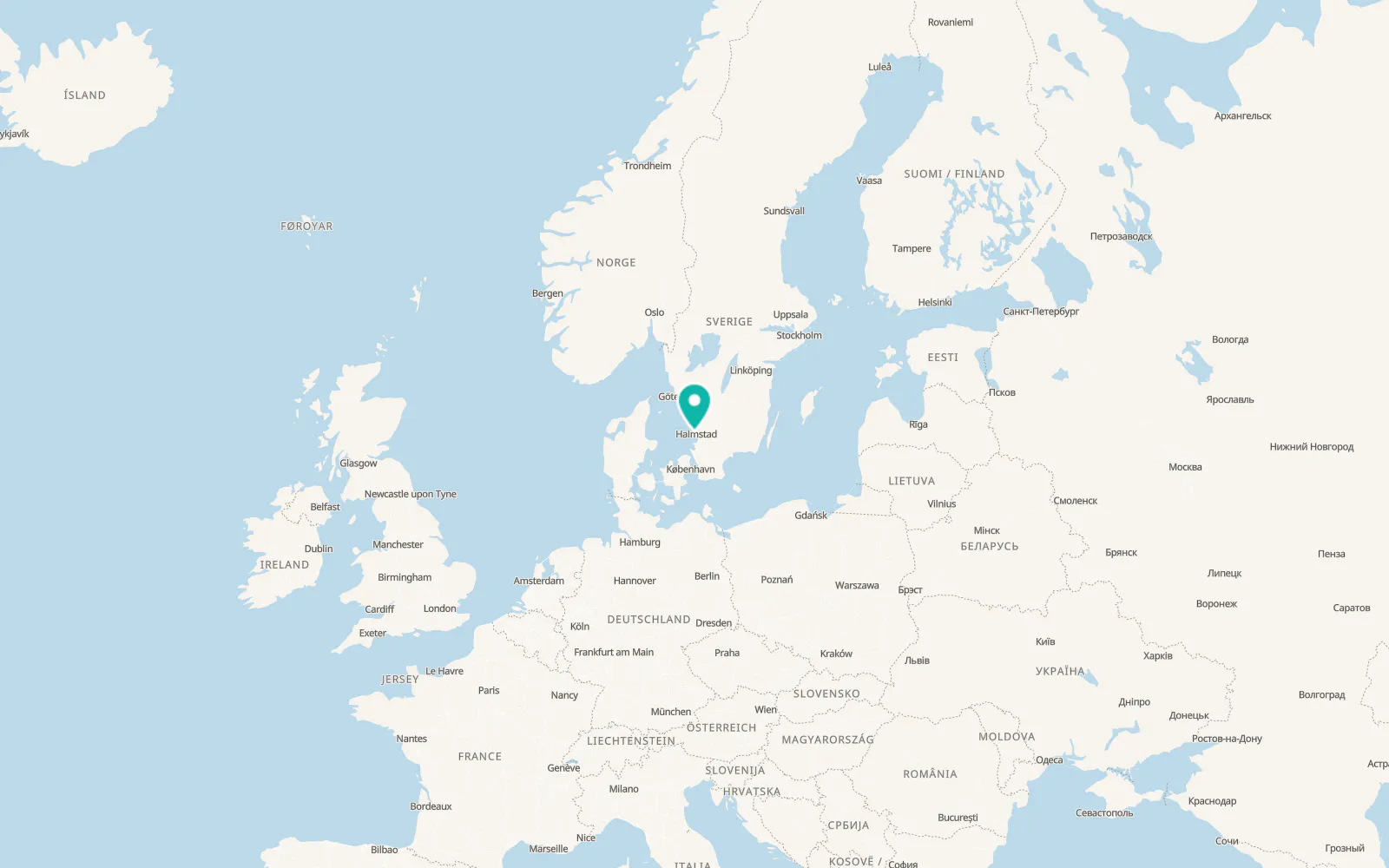 Map of Mjällby