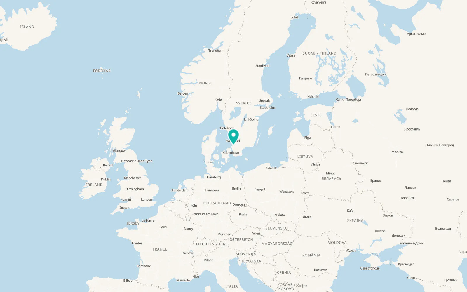 Map of Munka-Ljungby