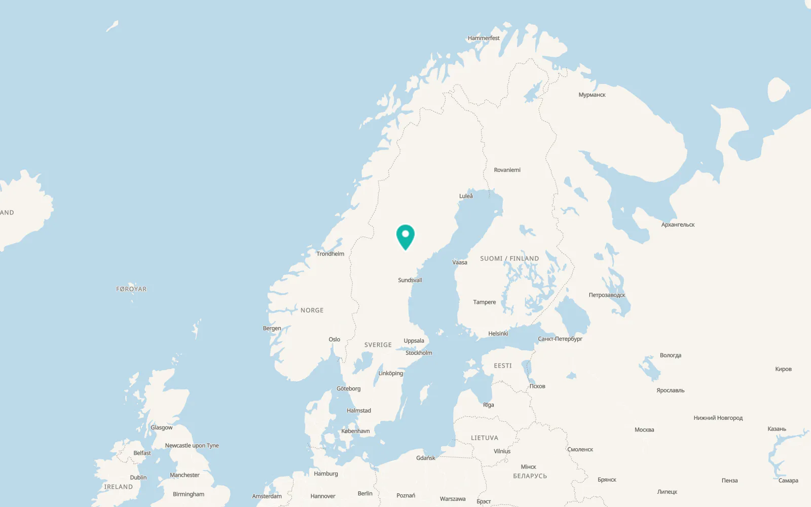 Map of Näsåker