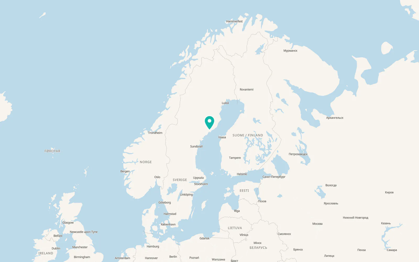 Map of Nordmaling