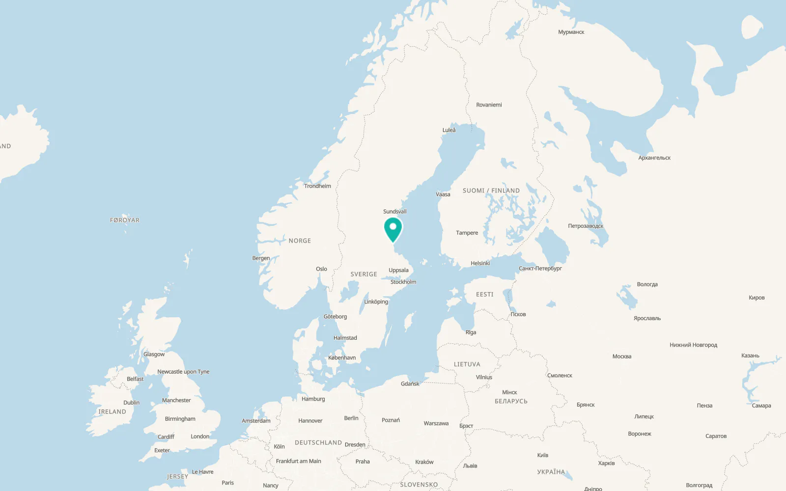 Map of Norrsundet
