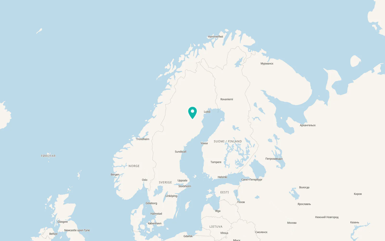 Map of Norsjö