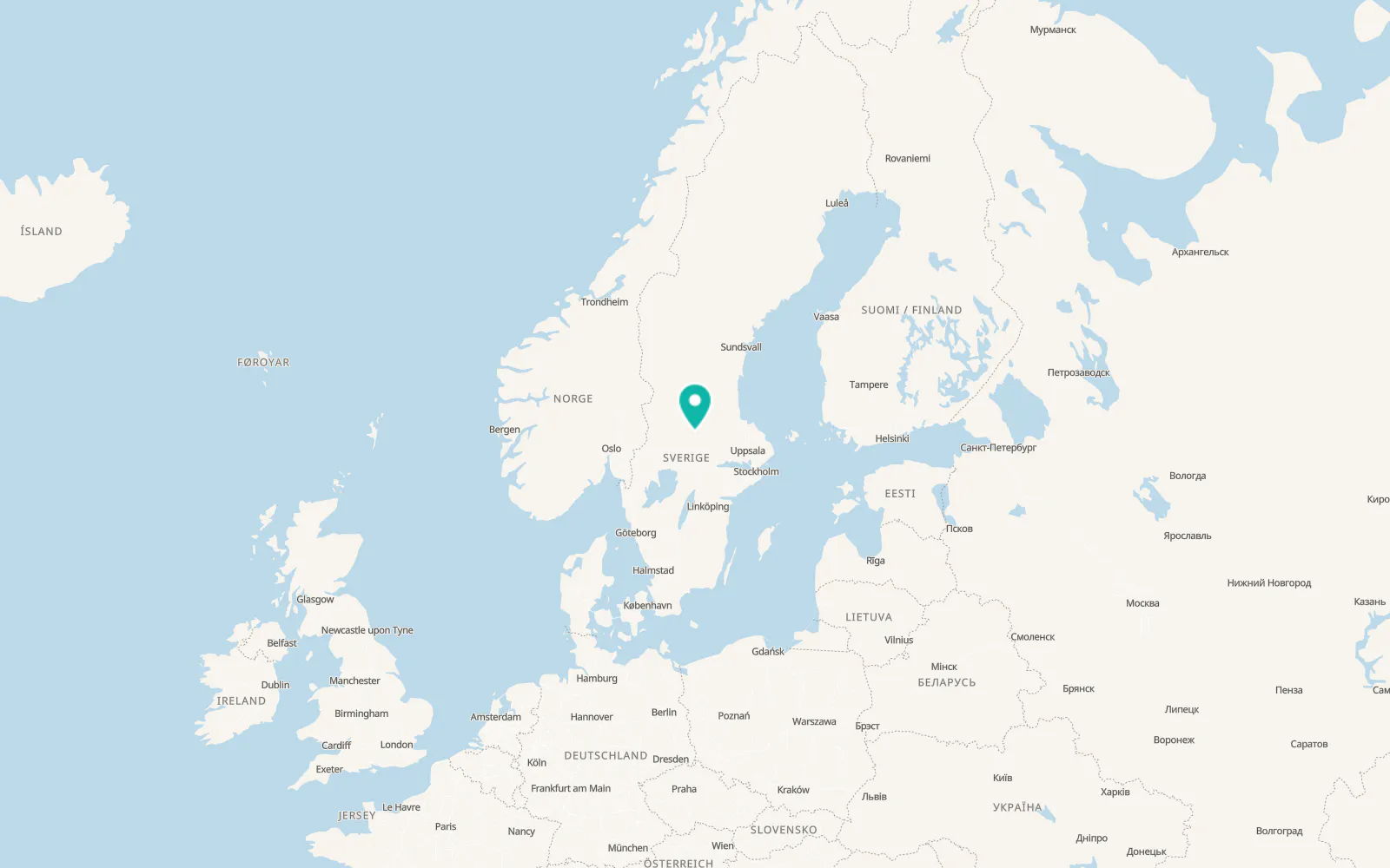 Map of Nyhammar