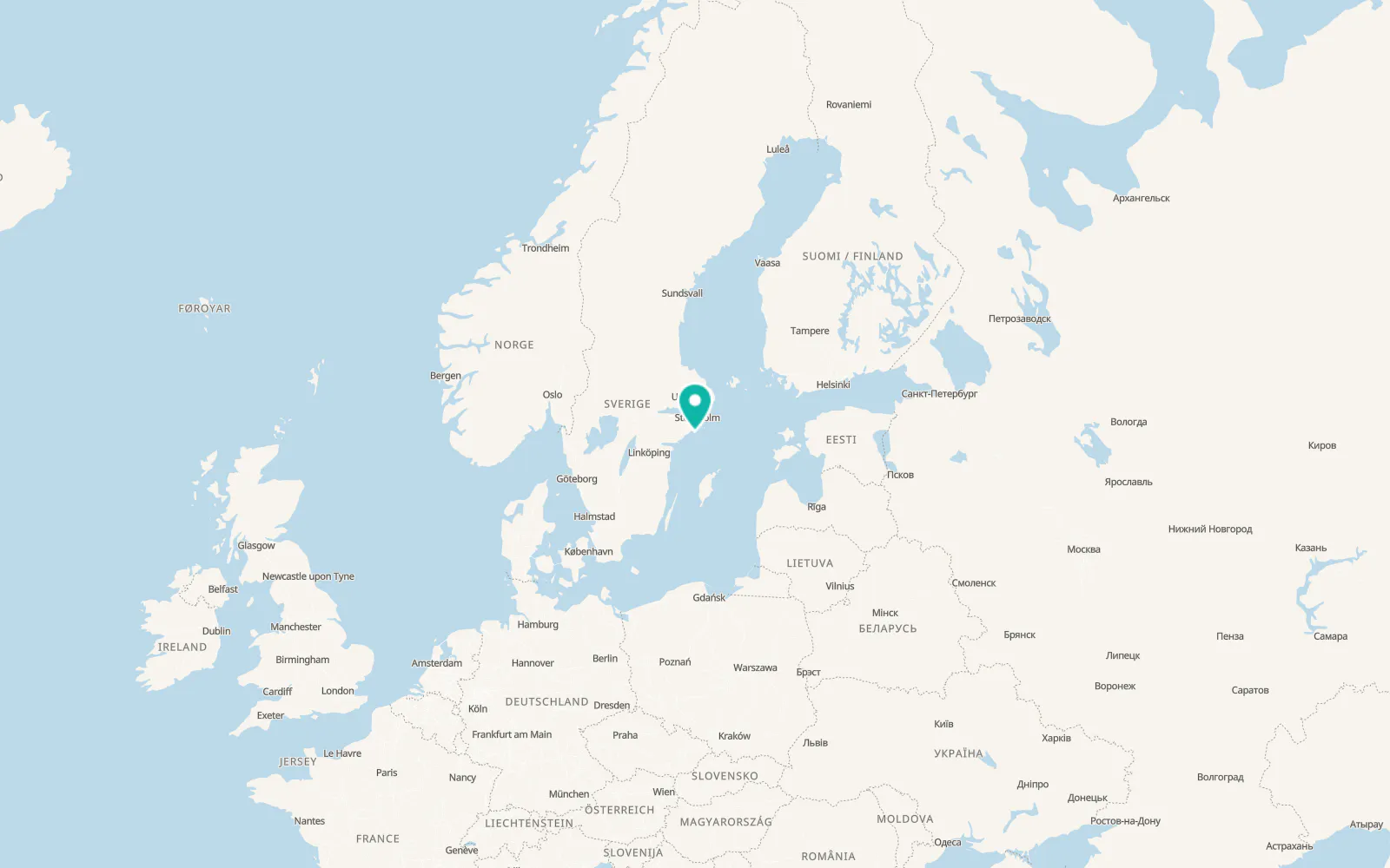 Map of Nynäshamn