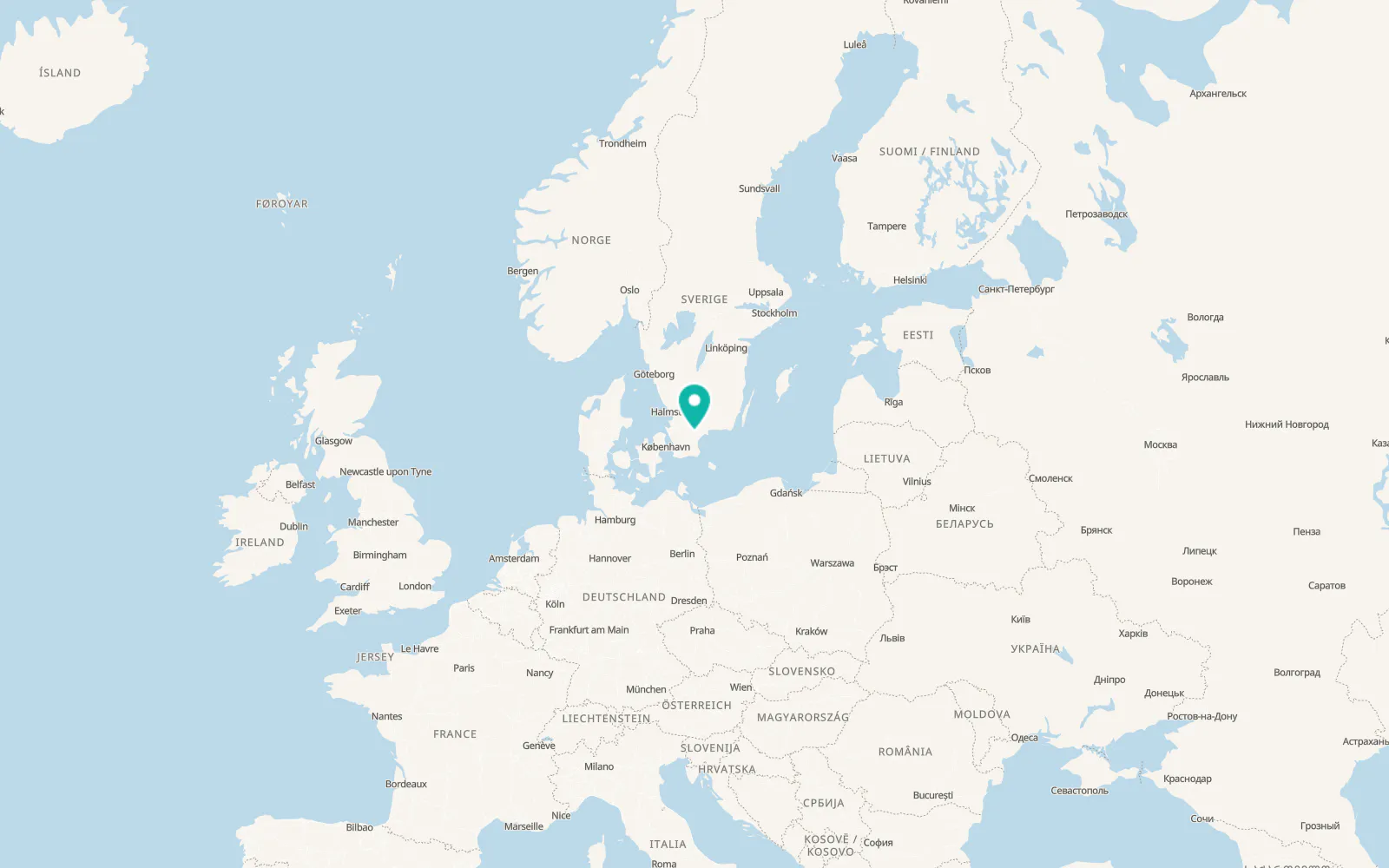 Map of Önnestad