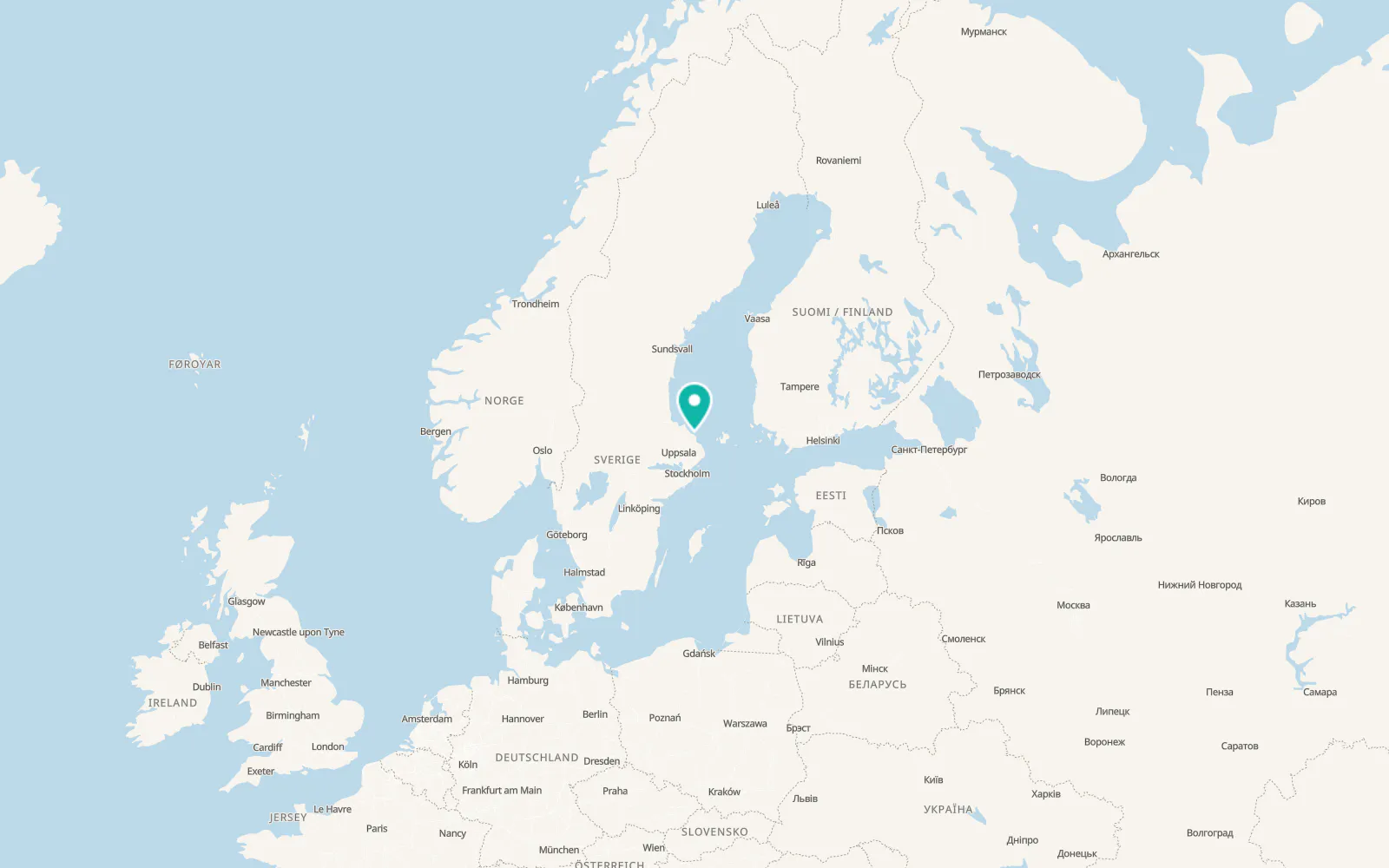 Map of Öregrund