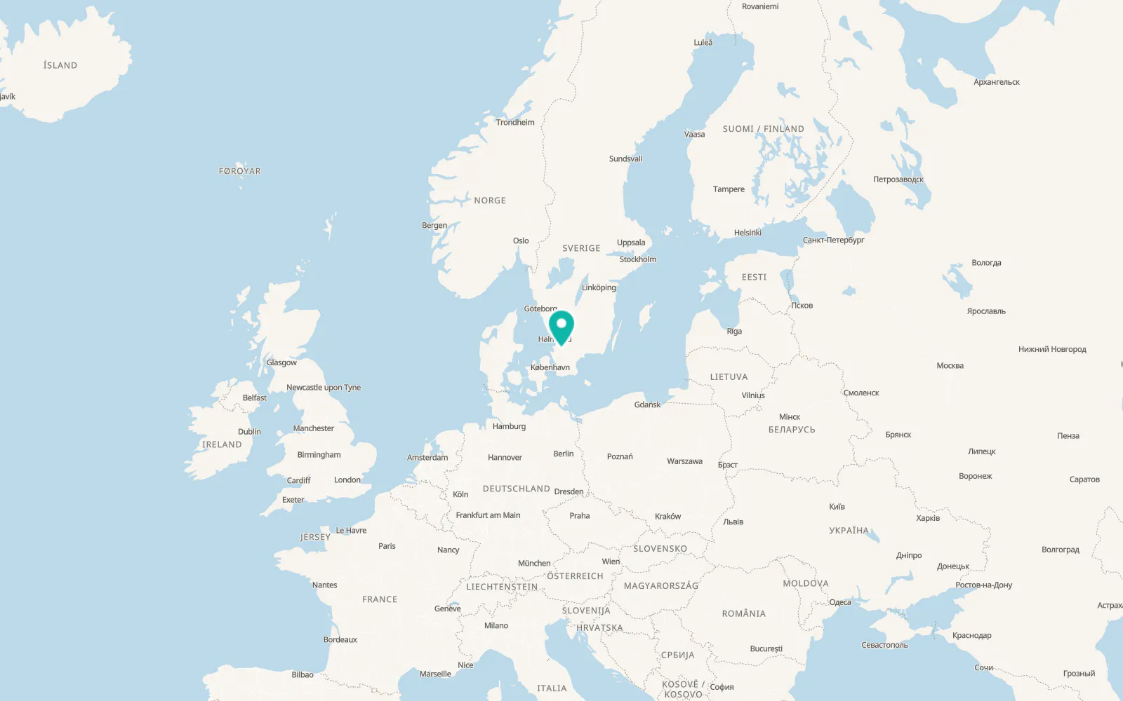Map of Örkelljunga