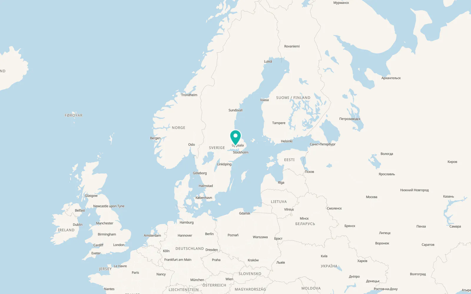 Map of Örsundsbro