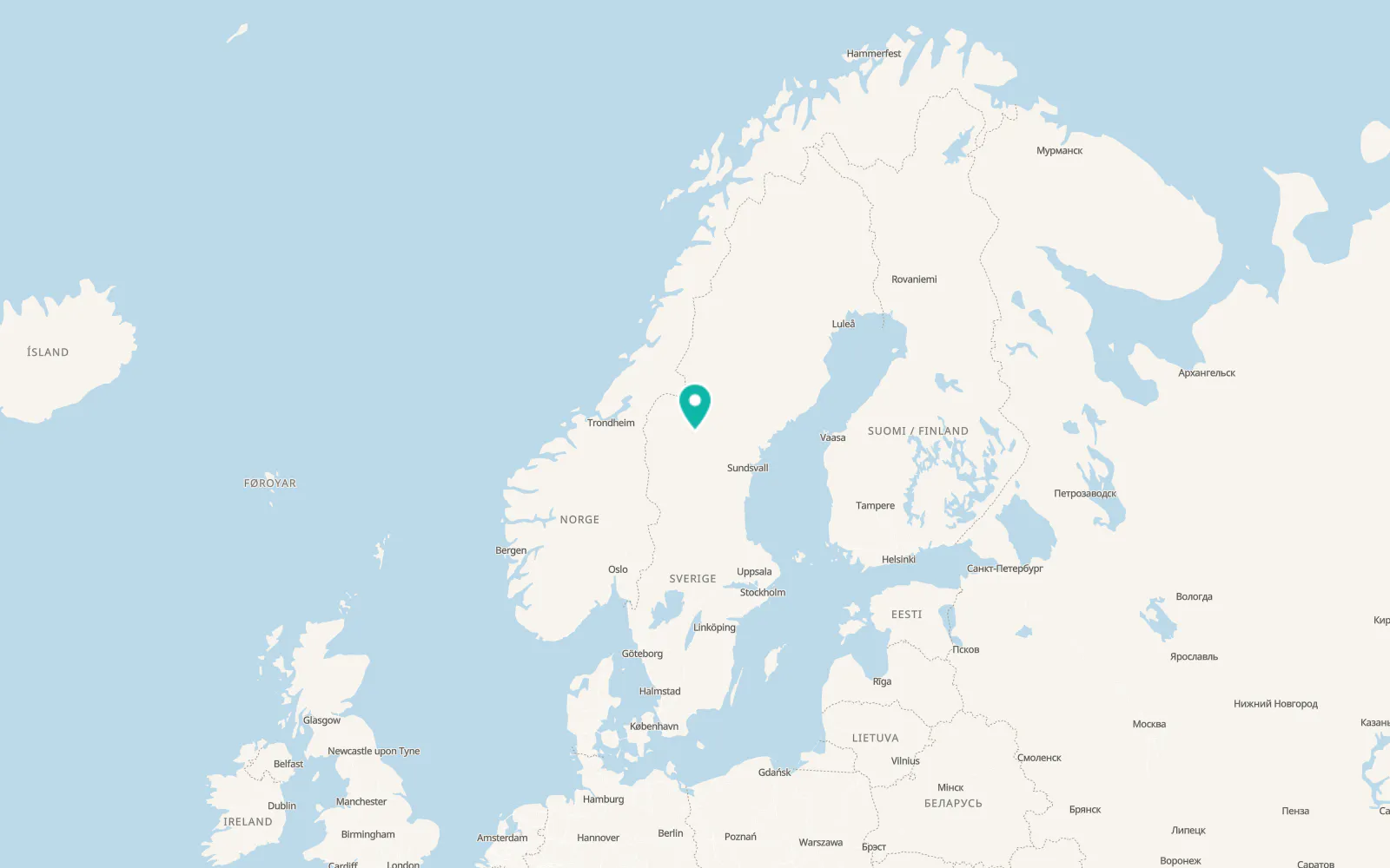Map of Östersund