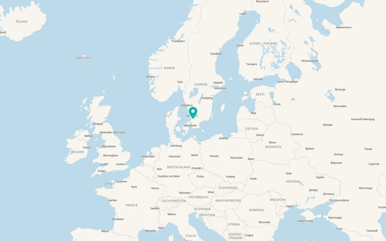 Map of Östra Ljungby